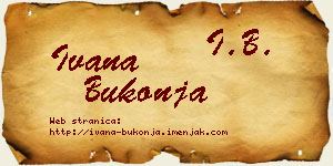 Ivana Bukonja vizit kartica